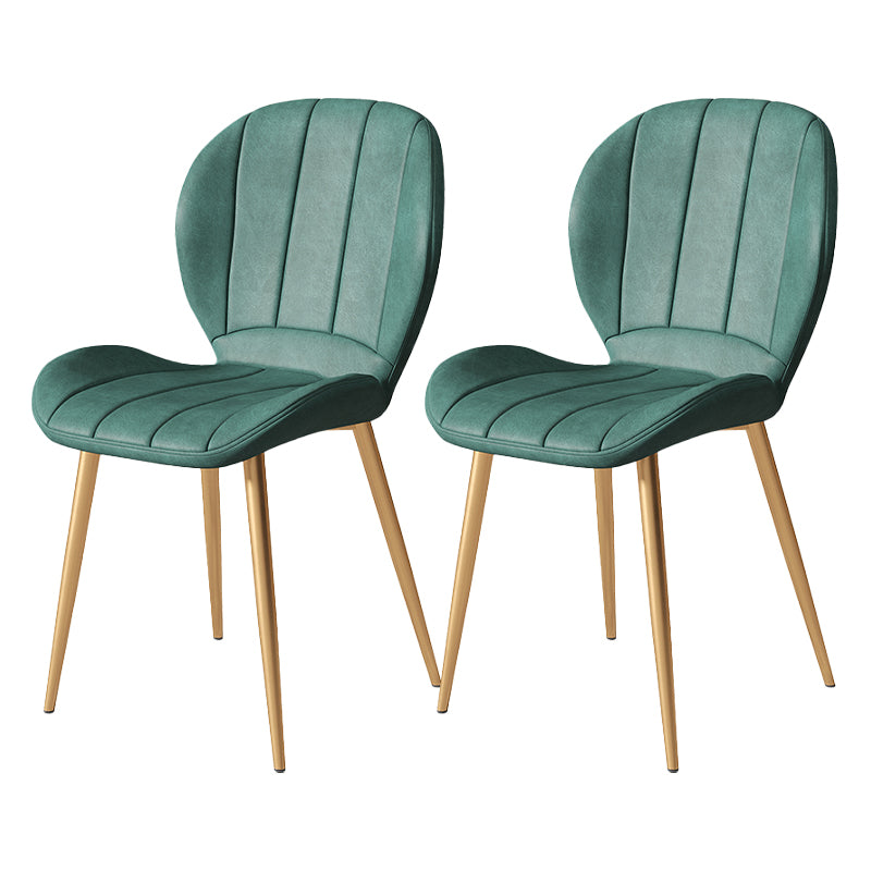 Nordic Style Kitchen Metal Dining Chair Wingback Dining Armless Side Chairs Blackish Green 2 Piece Set Brass Gold Clearhalo ' kitchen&dining_furn' 'Dining Chairs' 'Dining Tables & Seating' 'dining_chair' 'furn' 'furn_dining_chair' 'Furniture' 'furniture_dining_chair' 'Kitchen & Dining Furniture' 'kitchen' 4468568
