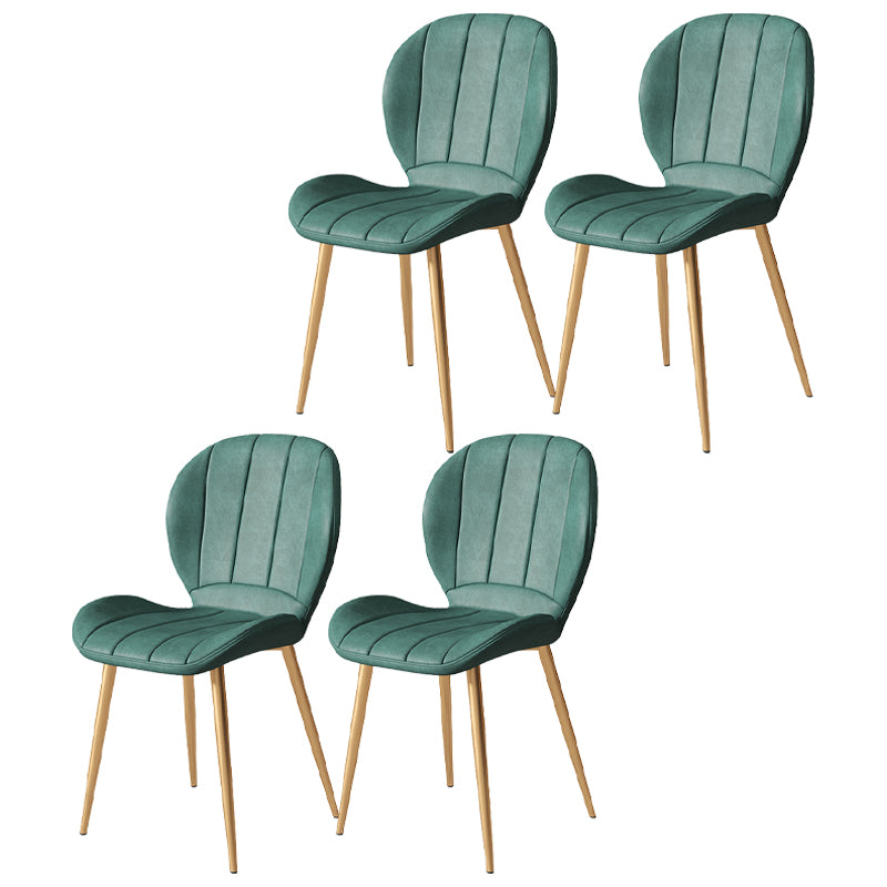 Nordic Style Kitchen Metal Dining Chair Wingback Dining Armless Side Chairs Blackish Green 4 Piece Set Brass Gold Clearhalo ' kitchen&dining_furn' 'Dining Chairs' 'Dining Tables & Seating' 'dining_chair' 'furn' 'furn_dining_chair' 'Furniture' 'furniture_dining_chair' 'Kitchen & Dining Furniture' 'kitchen' 4468569