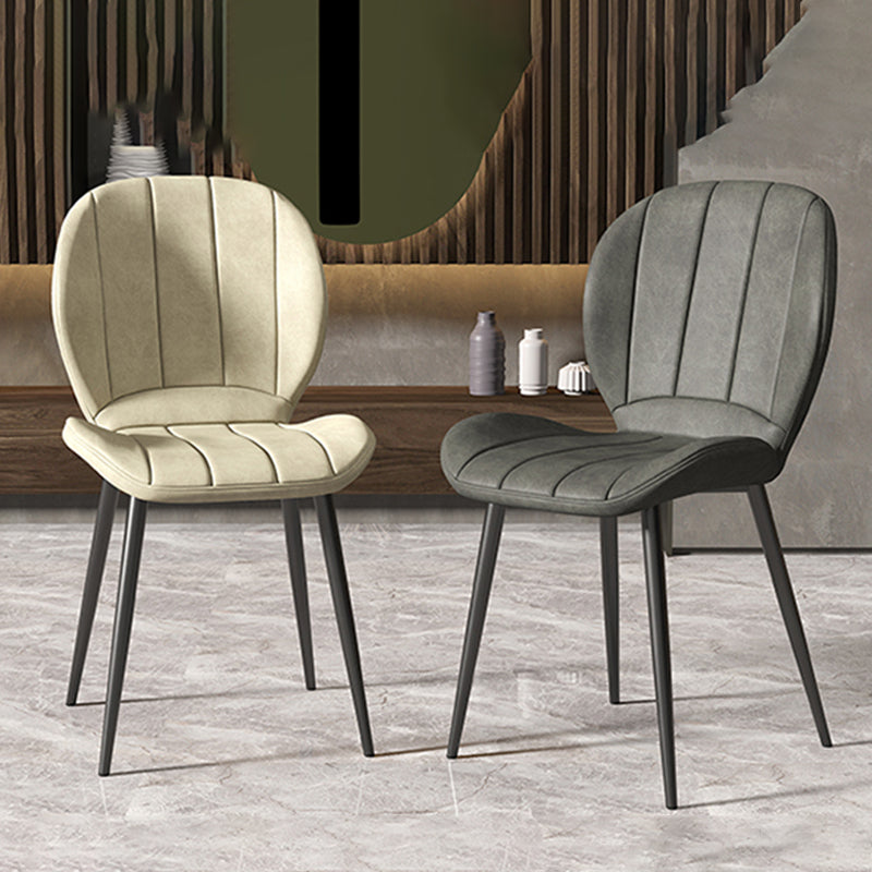 Nordic Style Kitchen Metal Dining Chair Wingback Dining Armless Side Chairs Clearhalo ' kitchen&dining_furn' 'Dining Chairs' 'Dining Tables & Seating' 'dining_chair' 'furn' 'furn_dining_chair' 'Furniture' 'furniture_dining_chair' 'Kitchen & Dining Furniture' 'kitchen' 4468570