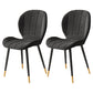 Nordic Style Kitchen Metal Dining Chair Wingback Dining Armless Side Chairs Black 2 Piece Set Black Gold Clearhalo ' kitchen&dining_furn' 'Dining Chairs' 'Dining Tables & Seating' 'dining_chair' 'furn' 'furn_dining_chair' 'Furniture' 'furniture_dining_chair' 'Kitchen & Dining Furniture' 'kitchen' 4468573