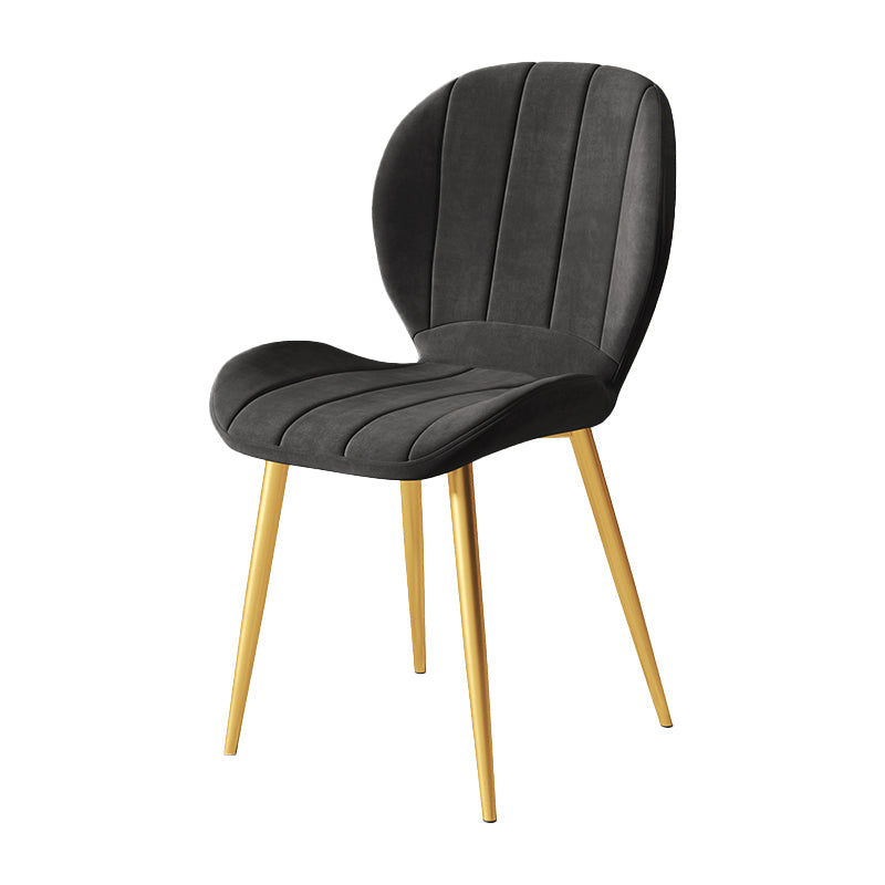 Nordic Style Kitchen Metal Dining Chair Wingback Dining Armless Side Chairs Black 1 Piece Brass Gold Clearhalo ' kitchen&dining_furn' 'Dining Chairs' 'Dining Tables & Seating' 'dining_chair' 'furn' 'furn_dining_chair' 'Furniture' 'furniture_dining_chair' 'Kitchen & Dining Furniture' 'kitchen' 4468578