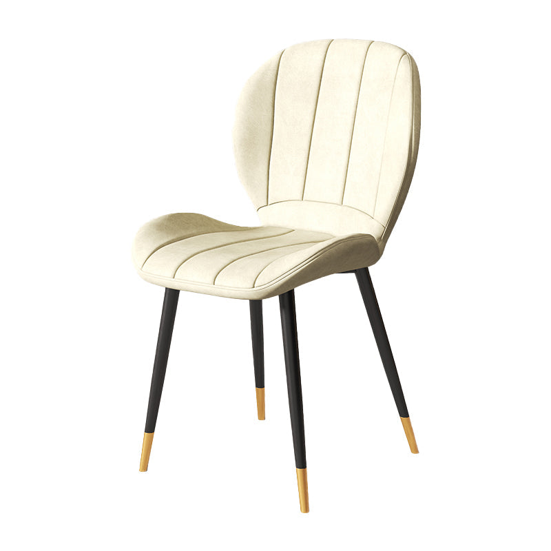 Nordic Style Kitchen Metal Dining Chair Wingback Dining Armless Side Chairs Beige 1 Piece Black Gold Clearhalo ' kitchen&dining_furn' 'Dining Chairs' 'Dining Tables & Seating' 'dining_chair' 'furn' 'furn_dining_chair' 'Furniture' 'furniture_dining_chair' 'Kitchen & Dining Furniture' 'kitchen' 4468581