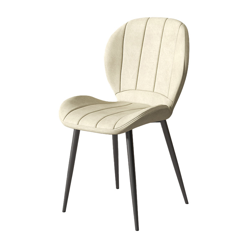 Nordic Style Kitchen Metal Dining Chair Wingback Dining Armless Side Chairs Beige 1 Piece Black Clearhalo ' kitchen&dining_furn' 'Dining Chairs' 'Dining Tables & Seating' 'dining_chair' 'furn' 'furn_dining_chair' 'Furniture' 'furniture_dining_chair' 'Kitchen & Dining Furniture' 'kitchen' 4468587