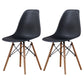 Scandinavian Wood Kitchen Dining Room Side Chair Solid Back Chair Black Set of 2 Clearhalo ' kitchen&dining_furn' 'Dining Chairs' 'Dining Tables & Seating' 'dining_chair' 'Furniture' 'furniture_dining_chair' 'Kitchen & Dining Furniture' 'kitchen' 4468620