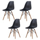Scandinavian Wood Kitchen Dining Room Side Chair Solid Back Chair Black Set of 4 Clearhalo ' kitchen&dining_furn' 'Dining Chairs' 'Dining Tables & Seating' 'dining_chair' 'Furniture' 'furniture_dining_chair' 'Kitchen & Dining Furniture' 'kitchen' 4468623
