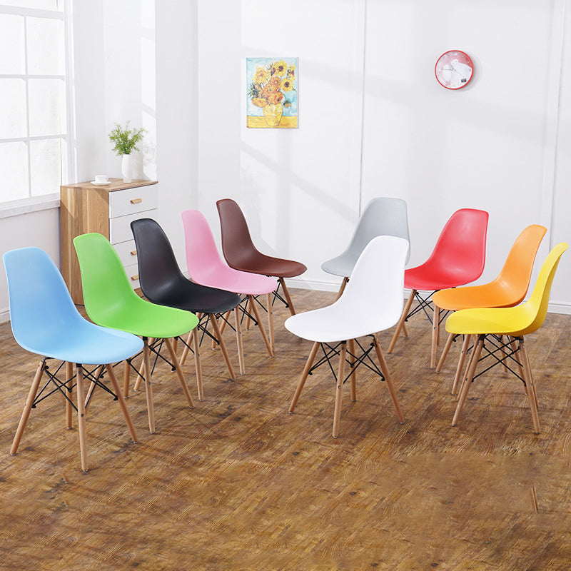 Scandinavian Wood Kitchen Dining Room Side Chair Solid Back Chair Clearhalo ' kitchen&dining_furn' 'Dining Chairs' 'Dining Tables & Seating' 'dining_chair' 'Furniture' 'furniture_dining_chair' 'Kitchen & Dining Furniture' 'kitchen' 4468625