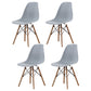 Scandinavian Wood Kitchen Dining Room Side Chair Solid Back Chair Light Gray Set of 4 Clearhalo ' kitchen&dining_furn' 'Dining Chairs' 'Dining Tables & Seating' 'dining_chair' 'Furniture' 'furniture_dining_chair' 'Kitchen & Dining Furniture' 'kitchen' 4468629