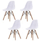 Scandinavian Wood Kitchen Dining Room Side Chair Solid Back Chair White Set of 4 Clearhalo ' kitchen&dining_furn' 'Dining Chairs' 'Dining Tables & Seating' 'dining_chair' 'Furniture' 'furniture_dining_chair' 'Kitchen & Dining Furniture' 'kitchen' 4468635