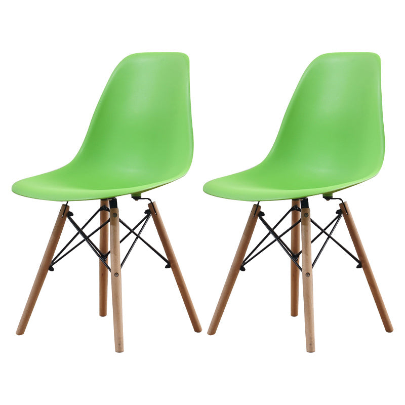 Scandinavian Wood Kitchen Dining Room Side Chair Solid Back Chair Light Green Set of 2 Clearhalo ' kitchen&dining_furn' 'Dining Chairs' 'Dining Tables & Seating' 'dining_chair' 'Furniture' 'furniture_dining_chair' 'Kitchen & Dining Furniture' 'kitchen' 4468656