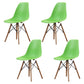 Scandinavian Wood Kitchen Dining Room Side Chair Solid Back Chair Light Green Set of 4 Clearhalo ' kitchen&dining_furn' 'Dining Chairs' 'Dining Tables & Seating' 'dining_chair' 'Furniture' 'furniture_dining_chair' 'Kitchen & Dining Furniture' 'kitchen' 4468657