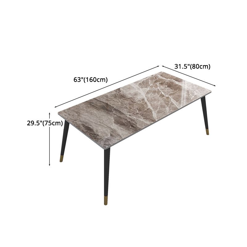 1/2/5/7 Pcs Metal Modern Dining Room Set with Rectangle Table Dinette Set Clearhalo 'Dining Room Sets' 'Dining Tables & Seating' 'dining_room_set' 'Furniture' 'furniture_dining_room_set' 'Kitchen & Dining Furniture' 'kitchen&dining_furn' 'kitchen' 4468675