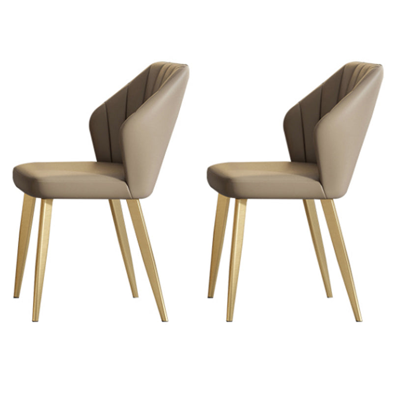 Luxury 1/2/5/6/7 Pieces Dining Set Sintered Stone Dining Table Set with Leather Chairs 2 Brown Chairs Clearhalo 'Dining Room Sets' 'Dining Tables & Seating' 'dining_room_set' 'furn' 'furn_dining_room_set' 'Furniture' 'furniture_dining_room_set' 'Kitchen & Dining Furniture' 'kitchen&dining_furn' 'kitchen' 4468679