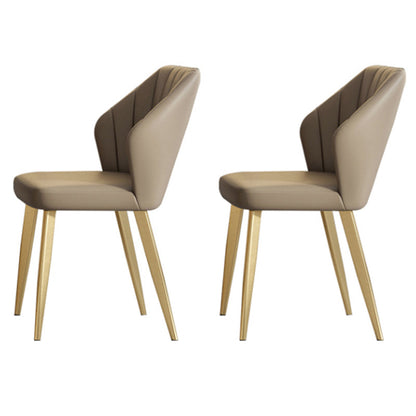 Luxury 1/2/5/6/7 Pieces Dining Set Sintered Stone Dining Table Set with Leather Chairs 2 Brown Chairs Clearhalo 'Dining Room Sets' 'Dining Tables & Seating' 'dining_room_set' 'furn' 'furn_dining_room_set' 'Furniture' 'furniture_dining_room_set' 'Kitchen & Dining Furniture' 'kitchen&dining_furn' 'kitchen' 4468679