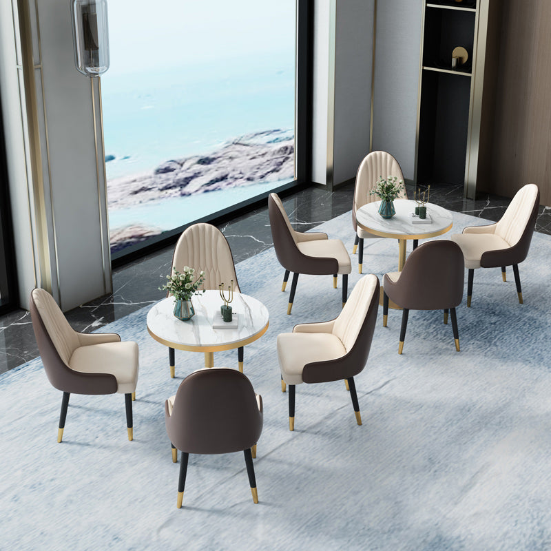 1/2/4/5 Pcs Metal Scandinavian Dining Room Set with Round Table Dinette Set Clearhalo 'Dining Room Sets' 'Dining Tables & Seating' 'dining_room_set' 'furn' 'furn_dining_room_set' 'Furniture' 'furniture_dining_room_set' 'Kitchen & Dining Furniture' 'kitchen&dining_furn' 'kitchen' 4468700