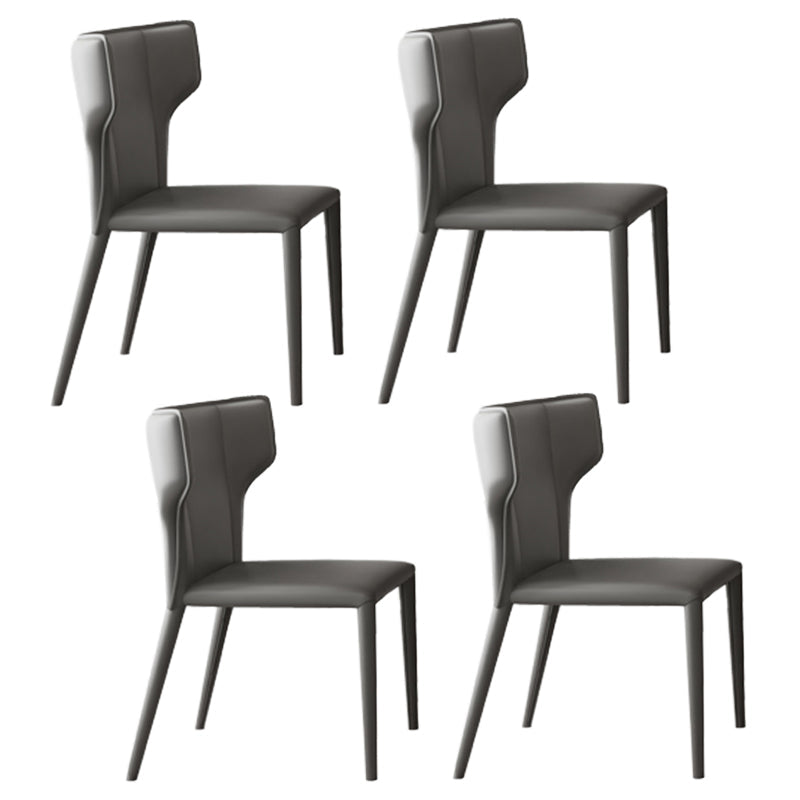Contemporary 1/4/5/7 Pieces Dining Set with Sintered Stone Dining Table for Restaurant 4 Grey Chairs Clearhalo 'Dining Room Sets' 'Dining Tables & Seating' 'dining_room_set' 'furn' 'furn_dining_room_set' 'Furniture' 'furniture_dining_room_set' 'Kitchen & Dining Furniture' 'kitchen&dining_furn' 'kitchen' 4468716