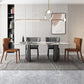 Contemporary 1/4/5/7 Pieces Dining Set with Sintered Stone Dining Table for Restaurant 5 Pieces: Table, 2 Grey and 2 Brown Chairs Clearhalo 'Dining Room Sets' 'Dining Tables & Seating' 'dining_room_set' 'furn' 'furn_dining_room_set' 'Furniture' 'furniture_dining_room_set' 'Kitchen & Dining Furniture' 'kitchen&dining_furn' 'kitchen' 4468720