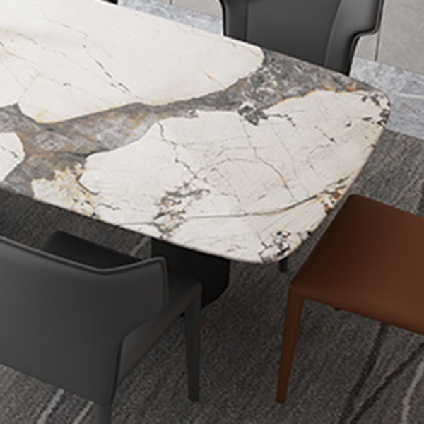 Contemporary 1/4/5/7 Pieces Dining Set with Sintered Stone Dining Table for Restaurant Clearhalo 'Dining Room Sets' 'Dining Tables & Seating' 'dining_room_set' 'furn' 'furn_dining_room_set' 'Furniture' 'furniture_dining_room_set' 'Kitchen & Dining Furniture' 'kitchen&dining_furn' 'kitchen' 4468723