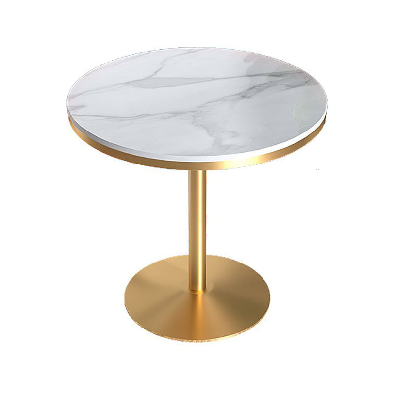 1/2/3/4/5 Pcs Metal Glam Dining Room Set with Round Table Dinette Set White-Gold 31"L x 31"W Clearhalo 'Dining Room Sets' 'Dining Tables & Seating' 'dining_room_set' 'furn' 'furn_dining_room_set' 'Furniture' 'furniture_dining_room_set' 'Kitchen & Dining Furniture' 'kitchen&dining_furn' 'kitchen' 4468734