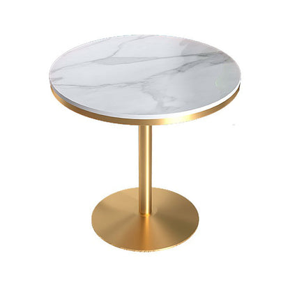 1/2/3/4/5 Pcs Metal Glam Dining Room Set with Round Table Dinette Set White-Gold 31"L x 31"W Clearhalo 'Dining Room Sets' 'Dining Tables & Seating' 'dining_room_set' 'furn' 'furn_dining_room_set' 'Furniture' 'furniture_dining_room_set' 'Kitchen & Dining Furniture' 'kitchen&dining_furn' 'kitchen' 4468734