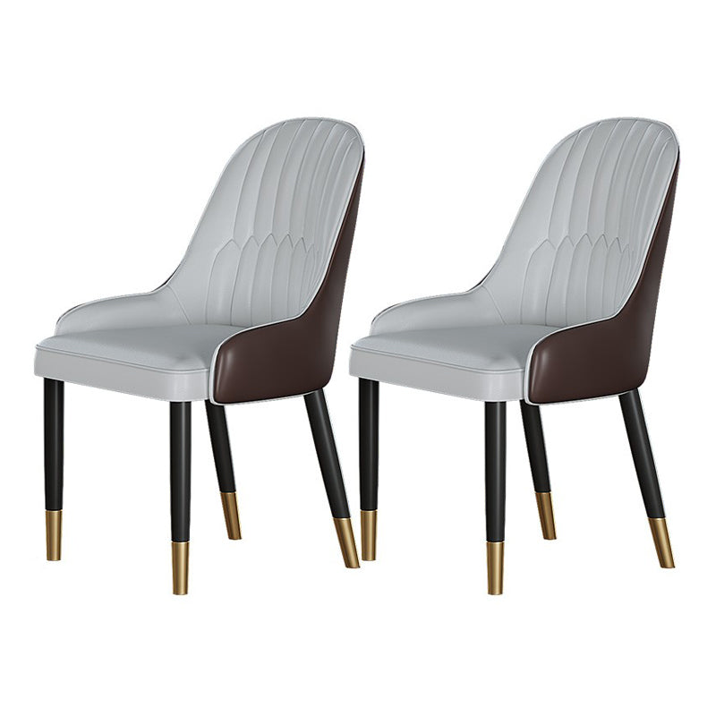 1/2/3/4/5 Pcs Metal Glam Dining Room Set with Round Table Dinette Set 2 Dark Grey Chairs Clearhalo 'Dining Room Sets' 'Dining Tables & Seating' 'dining_room_set' 'furn' 'furn_dining_room_set' 'Furniture' 'furniture_dining_room_set' 'Kitchen & Dining Furniture' 'kitchen&dining_furn' 'kitchen' 4468736