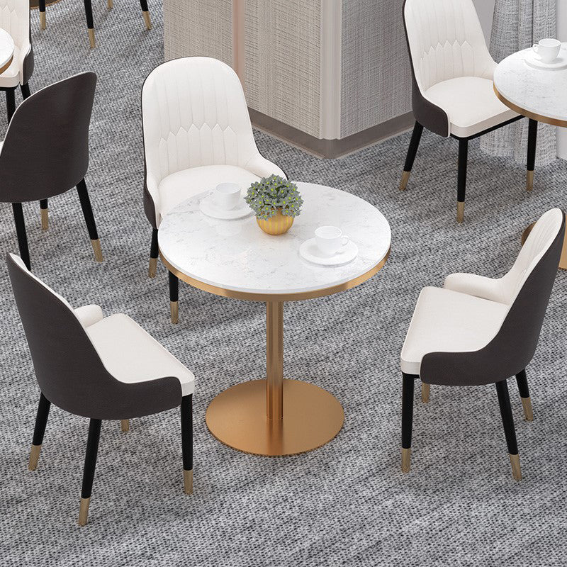 1/2/3/4/5 Pcs Metal Glam Dining Room Set with Round Table Dinette Set Clearhalo 'Dining Room Sets' 'Dining Tables & Seating' 'dining_room_set' 'furn' 'furn_dining_room_set' 'Furniture' 'furniture_dining_room_set' 'Kitchen & Dining Furniture' 'kitchen&dining_furn' 'kitchen' 4468739