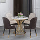 1/2/3/4/5 Pcs Metal Glam Dining Room Set with Round Table Dinette Set Clearhalo 'Dining Room Sets' 'Dining Tables & Seating' 'dining_room_set' 'furn' 'furn_dining_room_set' 'Furniture' 'furniture_dining_room_set' 'Kitchen & Dining Furniture' 'kitchen&dining_furn' 'kitchen' 4468749