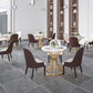 1/2/3/4/5 Pcs Metal Glam Dining Room Set with Round Table Dinette Set Clearhalo 'Dining Room Sets' 'Dining Tables & Seating' 'dining_room_set' 'furn' 'furn_dining_room_set' 'Furniture' 'furniture_dining_room_set' 'Kitchen & Dining Furniture' 'kitchen&dining_furn' 'kitchen' 4468750