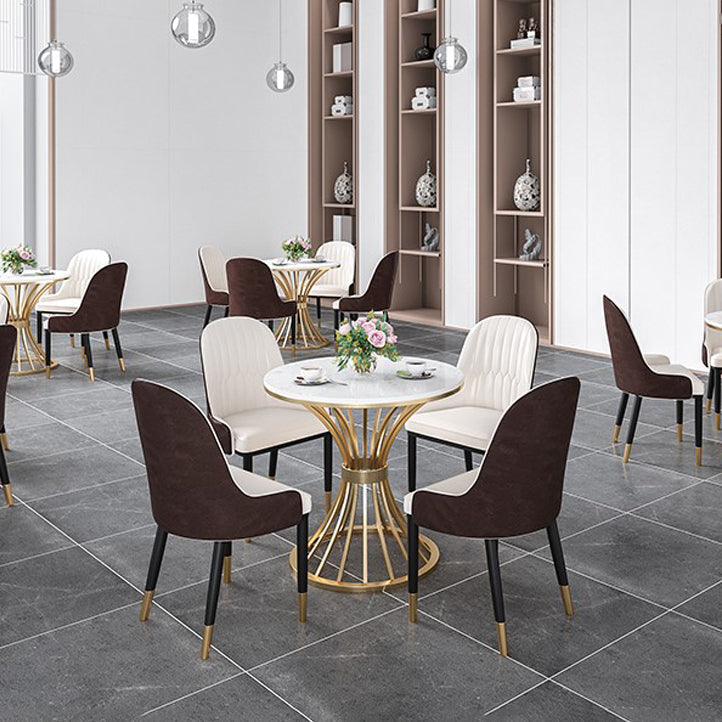 1/2/3/4/5 Pcs Metal Glam Dining Room Set with Round Table Dinette Set Clearhalo 'Dining Room Sets' 'Dining Tables & Seating' 'dining_room_set' 'furn' 'furn_dining_room_set' 'Furniture' 'furniture_dining_room_set' 'Kitchen & Dining Furniture' 'kitchen&dining_furn' 'kitchen' 4468751