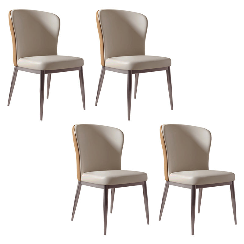 Nordic 1/4/5/7 Pieces Rectangle Dining Set with Sintered Stone Table Furniture 4 Beige Chairs Clearhalo 'Dining Room Sets' 'Dining Tables & Seating' 'dining_room_set' 'furn' 'furn_dining_room_set' 'Furniture' 'furniture_dining_room_set' 'Kitchen & Dining Furniture' 'kitchen&dining_furn' 'kitchen' 4468760