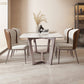 Nordic 1/4/5/7 Pieces Rectangle Dining Set with Sintered Stone Table Furniture 5 Pieces: Table, 4 Chairs Clearhalo 'Dining Room Sets' 'Dining Tables & Seating' 'dining_room_set' 'furn' 'furn_dining_room_set' 'Furniture' 'furniture_dining_room_set' 'Kitchen & Dining Furniture' 'kitchen&dining_furn' 'kitchen' 4468761