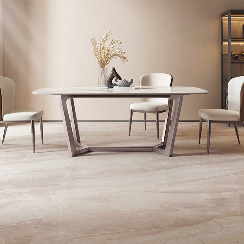 Nordic 1/4/5/7 Pieces Rectangle Dining Set with Sintered Stone Table Furniture 4 Pieces: Table, 3 Chairs Clearhalo 'Dining Room Sets' 'Dining Tables & Seating' 'dining_room_set' 'furn' 'furn_dining_room_set' 'Furniture' 'furniture_dining_room_set' 'Kitchen & Dining Furniture' 'kitchen&dining_furn' 'kitchen' 4468762