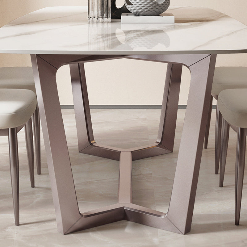 Nordic 1/4/5/7 Pieces Rectangle Dining Set with Sintered Stone Table Furniture Clearhalo 'Dining Room Sets' 'Dining Tables & Seating' 'dining_room_set' 'furn' 'furn_dining_room_set' 'Furniture' 'furniture_dining_room_set' 'Kitchen & Dining Furniture' 'kitchen&dining_furn' 'kitchen' 4468764