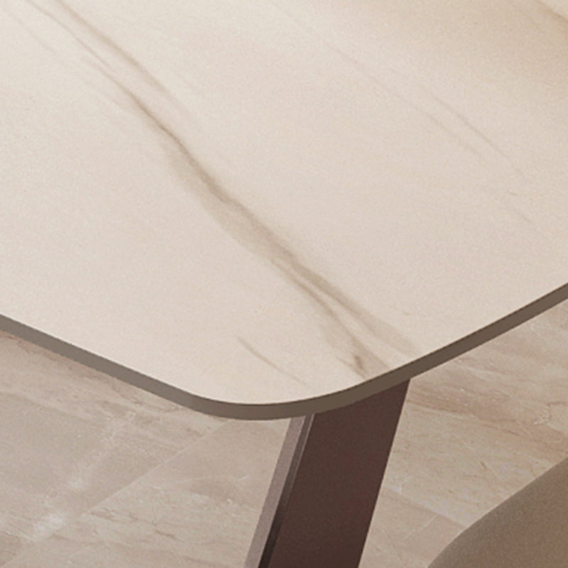 Nordic 1/4/5/7 Pieces Rectangle Dining Set with Sintered Stone Table Furniture Clearhalo 'Dining Room Sets' 'Dining Tables & Seating' 'dining_room_set' 'furn' 'furn_dining_room_set' 'Furniture' 'furniture_dining_room_set' 'Kitchen & Dining Furniture' 'kitchen&dining_furn' 'kitchen' 4468766