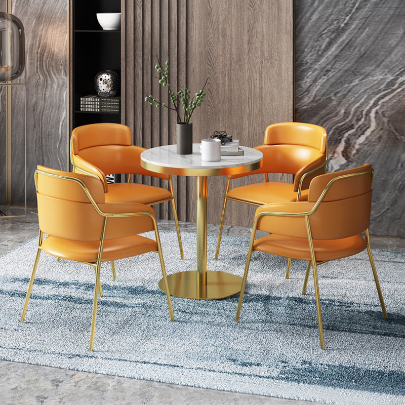 1/3/4/5 Pcs Metal Scandinavian Dining Room Set with Round Indoor Table Dinette Set Clearhalo 'Dining Room Sets' 'Dining Tables & Seating' 'dining_room_set' 'furn' 'furn_dining_room_set' 'Furniture' 'furniture_dining_room_set' 'Kitchen & Dining Furniture' 'kitchen&dining_furn' 'kitchen' 4468805