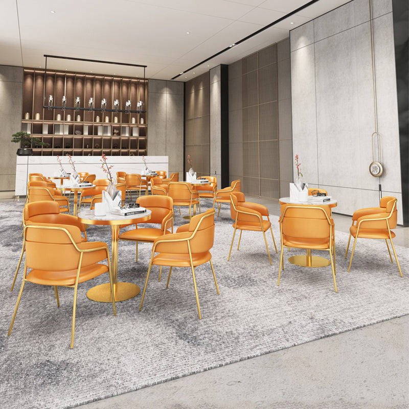 1/3/4/5 Pcs Metal Scandinavian Dining Room Set with Round Indoor Table Dinette Set Clearhalo 'Dining Room Sets' 'Dining Tables & Seating' 'dining_room_set' 'furn' 'furn_dining_room_set' 'Furniture' 'furniture_dining_room_set' 'Kitchen & Dining Furniture' 'kitchen&dining_furn' 'kitchen' 4468815