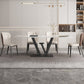 Modern 1/2/5/6 Pieces Dining Set Sintered Stone Dining Table Set with Leather Chairs 5 Pieces: Table, 4 Chairs Clearhalo 'Dining Room Sets' 'Dining Tables & Seating' 'dining_room_set' 'furn' 'furn_dining_room_set' 'Furniture' 'furniture_dining_room_set' 'Kitchen & Dining Furniture' 'kitchen&dining_furn' 'kitchen' 4468821