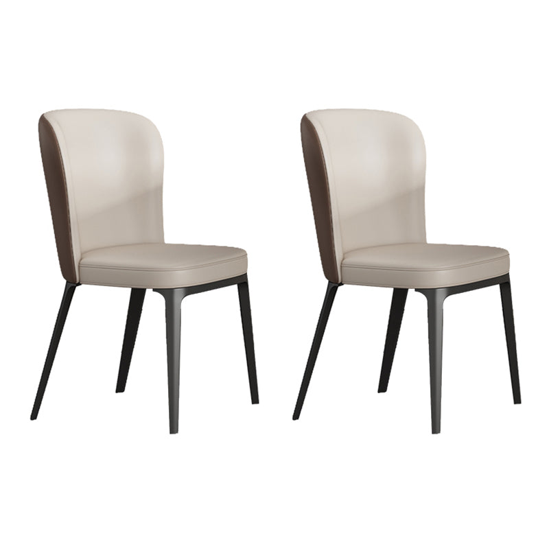 Modern 1/2/5/6 Pieces Dining Set Sintered Stone Dining Table Set with Leather Chairs 2 White Chairs Clearhalo 'Dining Room Sets' 'Dining Tables & Seating' 'dining_room_set' 'furn' 'furn_dining_room_set' 'Furniture' 'furniture_dining_room_set' 'Kitchen & Dining Furniture' 'kitchen&dining_furn' 'kitchen' 4468822