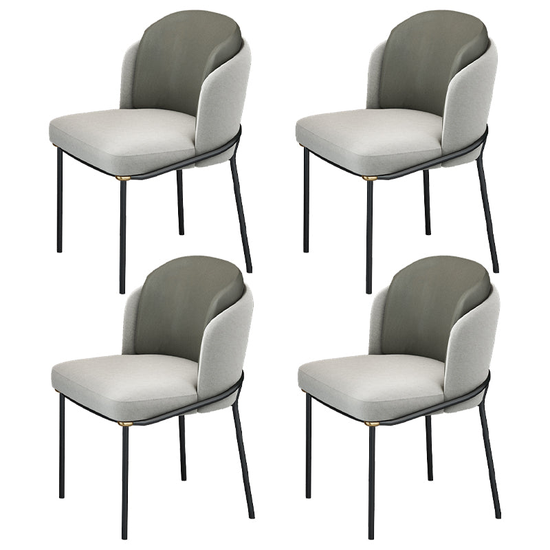 Modern 1/4/5/7 Pieces Black Dining Set Sintered Stone Dining Table Set with Leather Chairs 4 Grey Chairs Clearhalo 'Dining Room Sets' 'Dining Tables & Seating' 'dining_room_set' 'furn' 'furn_dining_room_set' 'Furniture' 'furniture_dining_room_set' 'Kitchen & Dining Furniture' 'kitchen&dining_furn' 'kitchen' 4468869