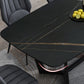 Modern 1/4/5/7 Pieces Black Dining Set Sintered Stone Dining Table Set with Leather Chairs Clearhalo 'Dining Room Sets' 'Dining Tables & Seating' 'dining_room_set' 'furn' 'furn_dining_room_set' 'Furniture' 'furniture_dining_room_set' 'Kitchen & Dining Furniture' 'kitchen&dining_furn' 'kitchen' 4468872