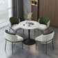 Contemporary 1/2/3/4/5 Pieces Dining Set Sintered Stone Dining Table for Kitchen 5 Pieces: Table, 4 Green Chairs Clearhalo 'Dining Room Sets' 'Dining Tables & Seating' 'dining_room_set' 'Furniture' 'furniture_dining_room_set' 'Kitchen & Dining Furniture' 'kitchen&dining_furn' 'kitchen' 4468884