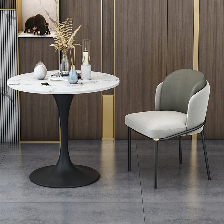 Contemporary 1/2/3/4/5 Pieces Dining Set Sintered Stone Dining Table for Kitchen 2 Pieces: Table, 1 Chair Clearhalo 'Dining Room Sets' 'Dining Tables & Seating' 'dining_room_set' 'Furniture' 'furniture_dining_room_set' 'Kitchen & Dining Furniture' 'kitchen&dining_furn' 'kitchen' 4468899