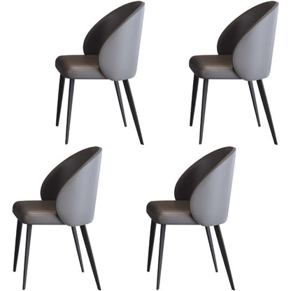 Contemporary 1/4/5/7 Pieces Dining Set Round Dining Room Table Set 4 Grey Chairs Clearhalo 'Dining Room Sets' 'Dining Tables & Seating' 'dining_room_set' 'furn' 'furn_dining_room_set' 'Furniture' 'furniture_dining_room_set' 'Kitchen & Dining Furniture' 'kitchen&dining_furn' 'kitchen' 4468907