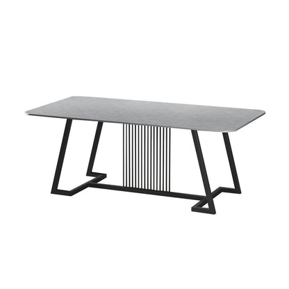 Modern 1/2/5/7 Pieces Dining Set Sintered Stone Dining Table Set with Leather Chairs Clearhalo 'Dining Room Sets' 'Dining Tables & Seating' 'dining_room_set' 'furn' 'furn_dining_room_set' 'Furniture' 'furniture_dining_room_set' 'Kitchen & Dining Furniture' 'kitchen&dining_furn' 'kitchen' 4468923