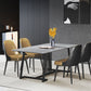 Modern 1/2/5/7 Pieces Dining Set Sintered Stone Dining Table Set with Leather Chairs Clearhalo 'Dining Room Sets' 'Dining Tables & Seating' 'dining_room_set' 'furn' 'furn_dining_room_set' 'Furniture' 'furniture_dining_room_set' 'Kitchen & Dining Furniture' 'kitchen&dining_furn' 'kitchen' 4468933