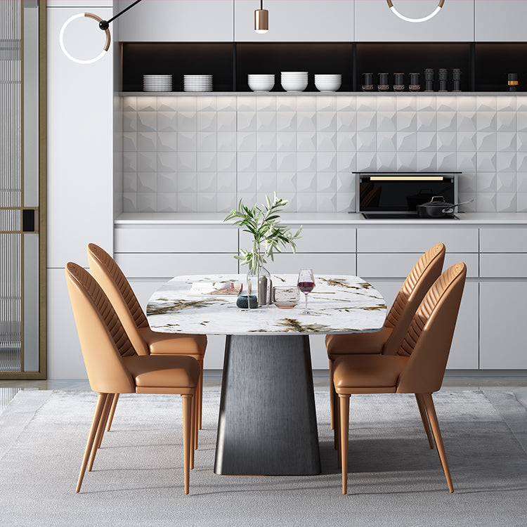 Contemporary 1/4/5/7 Pieces Dining Set Rectangle Dining Room Table Set Clearhalo 'Dining Room Sets' 'Dining Tables & Seating' 'dining_room_set' 'furn' 'furn_dining_room_set' 'Furniture' 'furniture_dining_room_set' 'Kitchen & Dining Furniture' 'kitchen&dining_furn' 'kitchen' 4468966