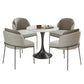 Contemporary 1/3/4/5 Pieces Dining Set Round Dining Room Table Set 5 Pieces: Table, 4 Grey Chairs Clearhalo 'Dining Room Sets' 'Dining Tables & Seating' 'dining_room_set' 'furn' 'furn_dining_room_set' 'Furniture' 'furniture_dining_room_set' 'Kitchen & Dining Furniture' 'kitchen&dining_furn' 'kitchen' 4468998