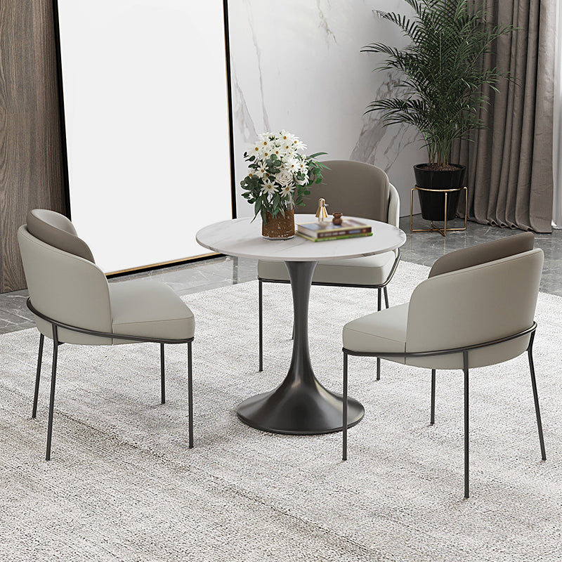 Contemporary 1/3/4/5 Pieces Dining Set Round Dining Room Table Set Clearhalo 'Dining Room Sets' 'Dining Tables & Seating' 'dining_room_set' 'furn' 'furn_dining_room_set' 'Furniture' 'furniture_dining_room_set' 'Kitchen & Dining Furniture' 'kitchen&dining_furn' 'kitchen' 4468999