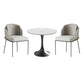 Contemporary 1/3/4/5 Pieces Dining Set Round Dining Room Table Set 3 Pieces: Table, 2 Grey Chairs Clearhalo 'Dining Room Sets' 'Dining Tables & Seating' 'dining_room_set' 'furn' 'furn_dining_room_set' 'Furniture' 'furniture_dining_room_set' 'Kitchen & Dining Furniture' 'kitchen&dining_furn' 'kitchen' 4469007