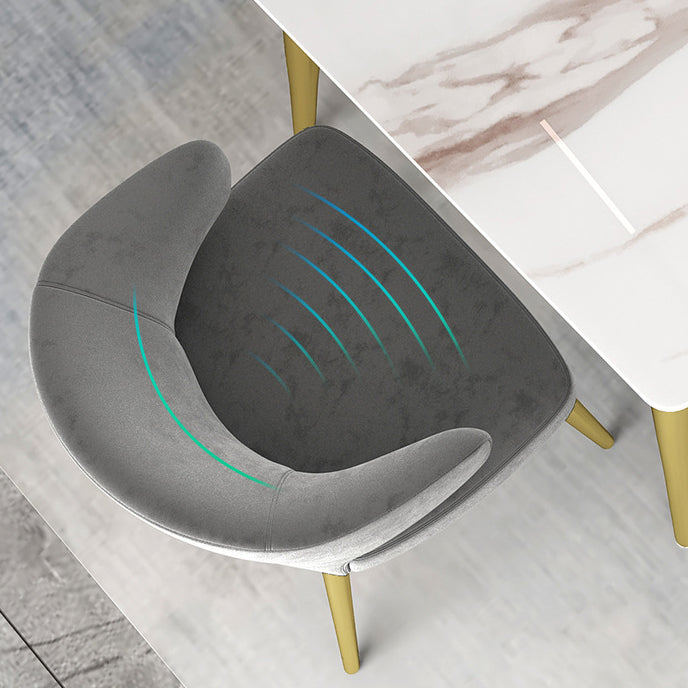 1/2/5/7 Pcs Metal Scandinavian Dining Room Set with Rectangle Table Dinette Set Clearhalo 'Dining Room Sets' 'Dining Tables & Seating' 'dining_room_set' 'Furniture' 'furniture_dining_room_set' 'Kitchen & Dining Furniture' 'kitchen&dining_furn' 'kitchen' 4469030