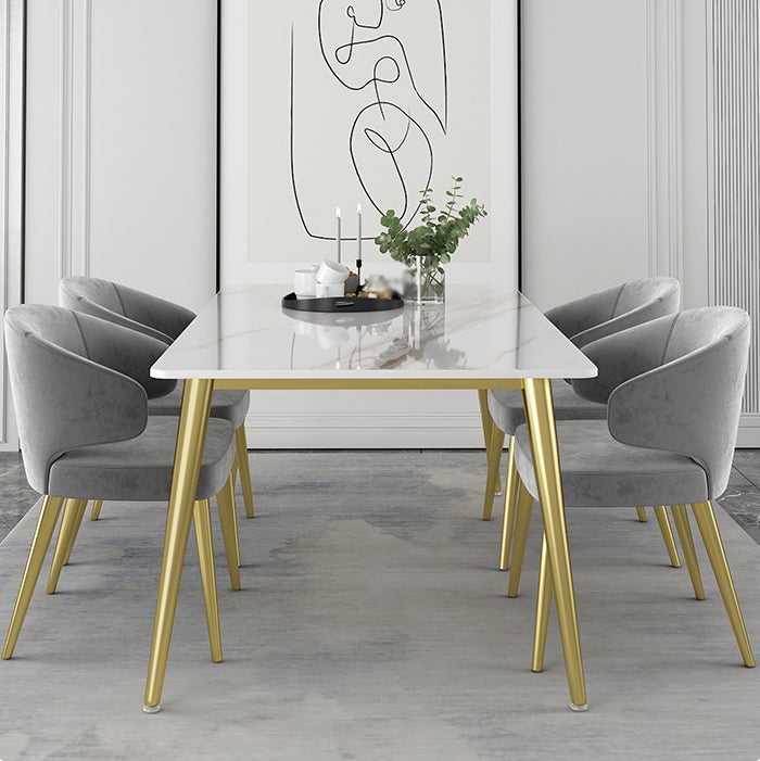 1/2/5/7 Pcs Metal Scandinavian Dining Room Set with Rectangle Table Dinette Set Clearhalo 'Dining Room Sets' 'Dining Tables & Seating' 'dining_room_set' 'Furniture' 'furniture_dining_room_set' 'Kitchen & Dining Furniture' 'kitchen&dining_furn' 'kitchen' 4469031